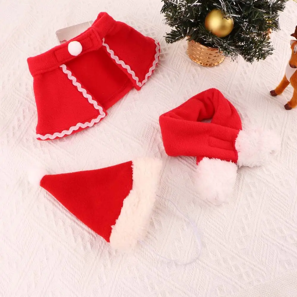 Cute Winter Pet Cloak Dog Cat Christmas Clothes Warm Puppy Santa Red Scarf Hat Head Funny Christmas Pet Costume Dog Cat Cloaks - Image 7